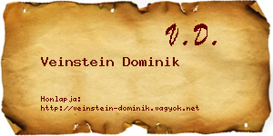 Veinstein Dominik névjegykártya