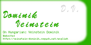 dominik veinstein business card